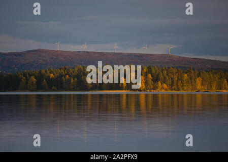 Autumn  colours in Muonio, Lapland, Finland Stock Photo