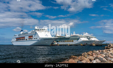 Cruise shps docked in the port of Tallinn, Estonia. Stock Photo