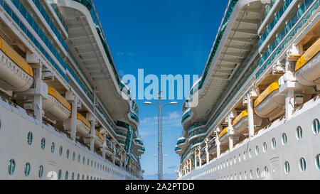 Cruise shps docked in the port of Tallinn, Estonia. Stock Photo
