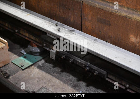 Governor Andrew Cuomo visit to the L Project tunnel rehabilitation, New York, USA - 29 Sep 2019 - The third rail is a method of providing electric pow Stock Photo