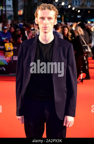 Edward Ashley attending The King UK Premiere as part of the BFI London Film Festival at the Odeon Luxe Leicester Square, London. Stock Photo