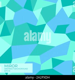 Miror abstract background modern polygon design blue style with line complex. vector illustration Stock Vector