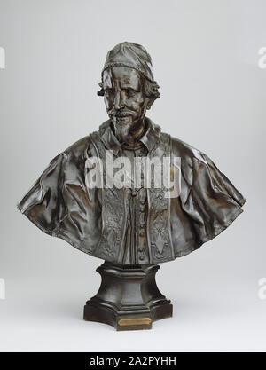 attributed to Giovanni Lorenzo Bernini, Italian, 1598-1680, Pope Clement IX, ca. between 1669 and 1678, bronze, Overall: 29 3/4 inches (75.6 cm Stock Photo
