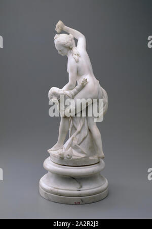 manner of Etienne Maurice Falconet, French, 1716-1791, Venus Chastising Cupid, c. 1775/1800, marble, Overall: 18 1/2 × 7 1/2 × 7 3/4 inches (47 × 19.1 × 19.7 cm Stock Photo