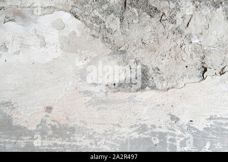 Texture of old, grungy, gray and white concrete or cement wall for background Stock Photo