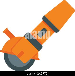 Angle grinder icon. Flat illustration of angle grinder vector icon for web design Stock Vector