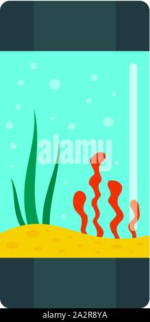 Aquarium tube icon. Flat illustration of aquarium tube vector icon for web design Stock Vector