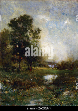 Alexander Helwig Wyant, American, 1836-1892, Arkville, 19th century, oil on canvas, Unframed: 16 1/4 × 12 3/8 inches (41.3 × 31.4 cm Stock Photo