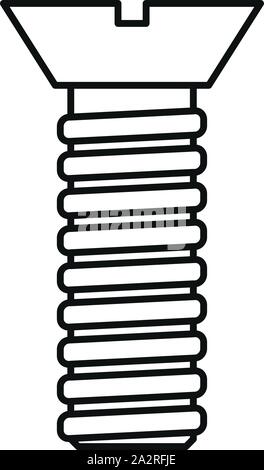 Metal bolt icon. Outline metal bolt vector icon for web design isolated on white background Stock Vector