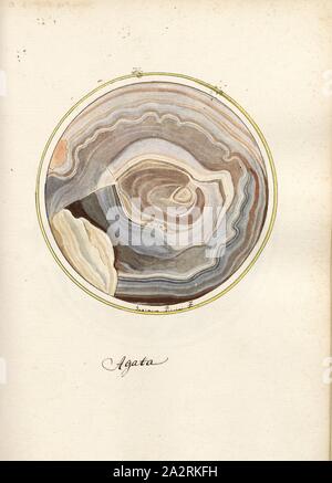 Agata 3, Cross section of a rock, signed: Gaetano Piccini F, Fig. 50, p. 107, Piccini, Gaetano (fec.), Gaetano Piccini: [Breccia antica]. [Rom]: [s.n.], [17 Stock Photo