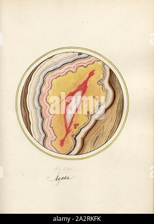 Agata 4, Cross section of a rock, Fig. 51, p. 109, Piccini, Gaetano (fec.), Gaetano Piccini: [Breccia antica]. [Rom]: [s.n.], [17 Stock Photo