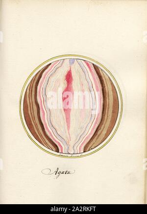 Agata 9, Cross section of a rock, signed: Gaetano Piccini F, Fig. 56, p. 119, Piccini, Gaetano (fec.), Gaetano Piccini: [Breccia antica]. [Rom]: [s.n.], [17 Stock Photo