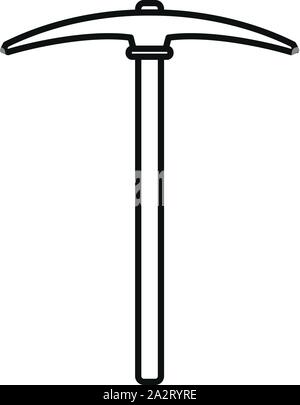 Pick axe icon. Outline pick axe vector icon for web design isolated on white background Stock Vector