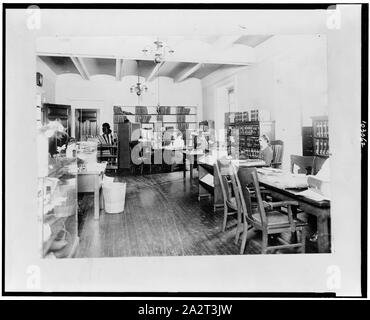 Reading room for the blind in the Library of Congress, where books and magazines in braille or moon type are always on hand. Several employees of this division are blind Stock Photo