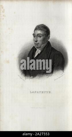 Lafayette, Marie-Joseph Motier, Marquis de La Fayette, signed: Ary Scheffer (Pinx.); Cyprien Jacquemin (sc.), Fig. 4, to p. 350, Scheffer, Ary (pinx.); Jaquemin, Cyprien (sc.), Louis Blanc: Révolution française: histoire de dix ans 1830-1840. Bd. 1. Paris: Pagnerre, 1848 Stock Photo