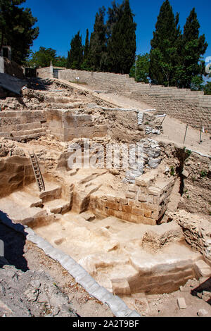 Excavations at the City of David Jerusalem Stock Photo