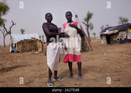 South Sudan Maban Refugees near there tents Photo Jaco Klamer15-03-2016 ...
