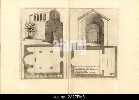 Plan and elevation of the Church made in the Casa d'Anna Pontifice  Plan  and elevation