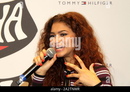 Milan, Italy. 03rd Oct, 2019. Milan, Zendaya presents the new Tommy Hilfiger collection 'TOMMYXZENDAYA'. In the picture: Zendaya Credit: Independent Photo Agency/Alamy Live News Stock Photo