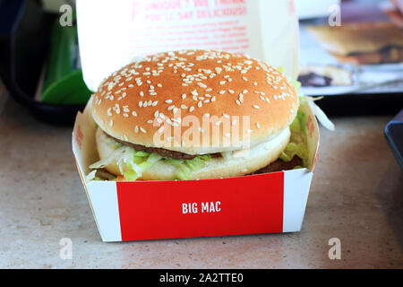 Close up image of McDonald's Big Mac burger Stock Photo