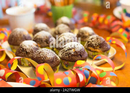 muffins on the table with decoration Stock Photo