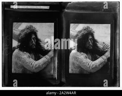 Religious paintings in Palestine. Man of sorrows, by Repen Stock Photo