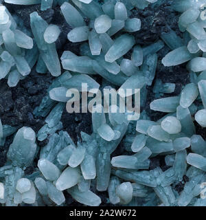 Backgrounds and textures: big group of beautiful quartz crystals, natural background Stock Photo