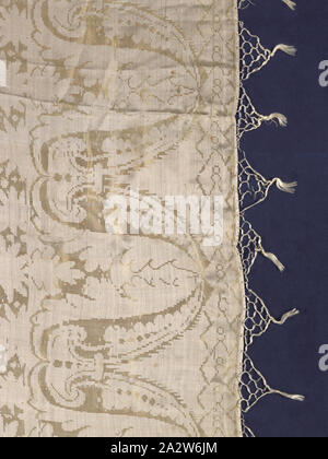 shawl, 1820s, silk, W: 54-7/8 in. (without fringe) L: 56-1/4 in. (with fringe), Textile and Fashion Arts Stock Photo