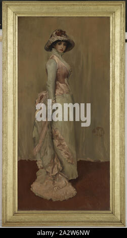 Harmony in Pink and Gray: Lady Meux, After James Abbott McNeill Whistler (American, 1834-1903), about 1916, oil on canvas, 76 x 36-5/16 in. 86 x 47-5/8 in. (framed), American Painting and Sculpture to 1945 Stock Photo
