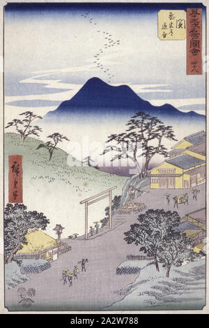 Seki, Utagawa Hiroshige 歌川広重 (Japanese, 1797-1858), ink on paper, color woodblock print, No measurement details., Asian Art Stock Photo