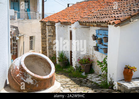 Old Village in Cyprus with historic buildings Stock Photo