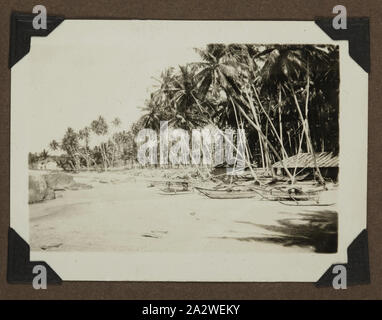 Photograph - Coastal Landscape, Ceylon, 1928, One of ninety three images from a photograph album brought to Australia by Archibald Gordon Maclaurin when he migrated in 1928. It includes early photos of his pre-migration trips to France, as well as photos he added once in Australia, including photos sent to him by family in England, and images from his migration journey. This was probably taken on Archie's voyage to Australia Stock Photo