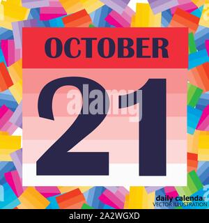 October 21 icon. For planning important day. Banner for holidays and ...