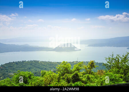 The Taal Volcano in The Philippines, world’s smallest active volcano Stock Photo