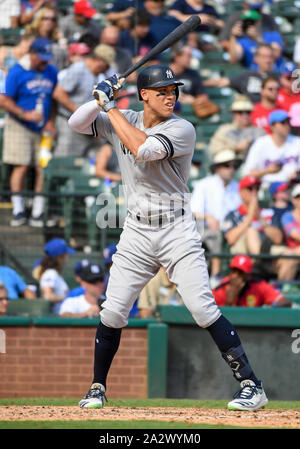 September 29, 2019: New York Yankees right fielder Aaron Judge #99 at bat  during the final Major League Baseball game held at Globe Life Park between  the New York Yankees and the