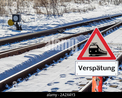 German Train delay Stock Photo