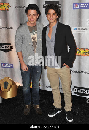 LOS ANGELES, CA. October 15, 2011: Colton Haynes & Tyler Posey (right) at the 2011 Spike TV Scream Awards at Universal Studios, Hollywood. © 2011 Paul Smith / Featureflash Stock Photo