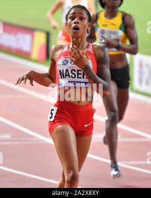 Salwa Eid Naser (Barhein). 400 metres Gold Medal. IAAF World Athletics Championships, Doha 2019 Stock Photo