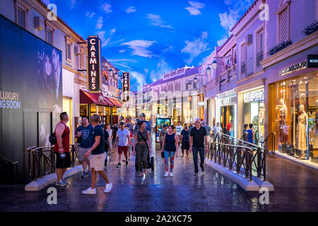 Las Vegas, Nevada, USA - Shopping strip inside the Caesars Palace casino Stock Photo