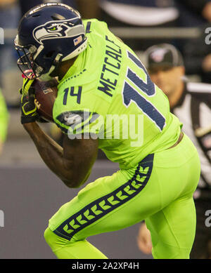 Seattle Seahawks' D.K. Metcalf catches a touchdown pass during the second  half of an NFL wild-card playoff football game against the Philadelphia  Eagles, Sunday, Jan. 5, 2020, in Philadelphia. (AP Photo/Julio Cortez