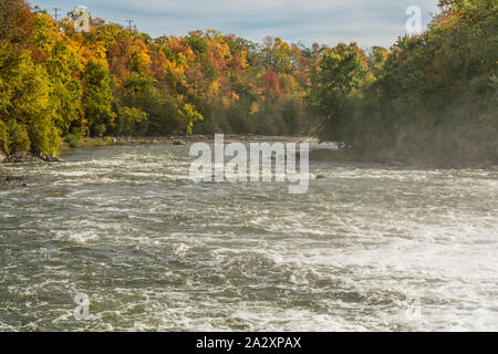 Cordova and Healey Falls Conservation Area Algonquin Highlands Havelock Ontario Canada in Autumn Stock Photo
