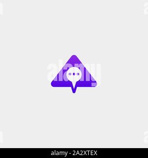 Letter A Chat Logo Template Vector Design Stock Vector
