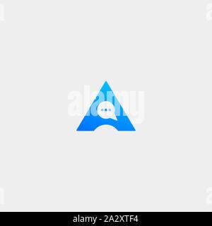 Letter A Chat Logo Template Vector Design Stock Vector