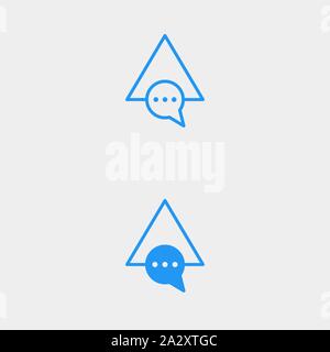 Letter A Chat Logo Template Vector Design Stock Vector