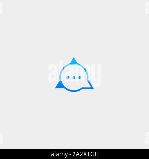 Letter A Chat Logo Template Vector Design Stock Vector