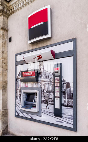 "Societe Generale" bank cash machine - France. Stock Photo