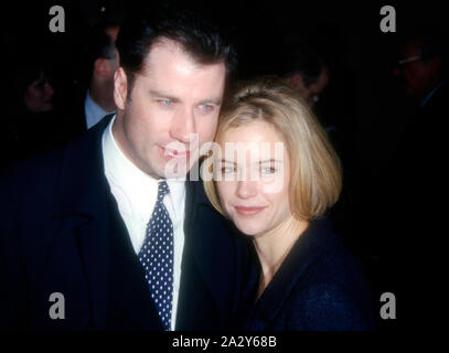 West Hollywood, California, USA 17th January 1995 Actor John Travolta and actress kelly Preston attend Los Angeles Film Critics Association Annual Luncheon on January 17, 1995 t Belage Hotel in West Hollywood, California, USA. Photo by Barry King/Alamy Stock Photo Stock Photo