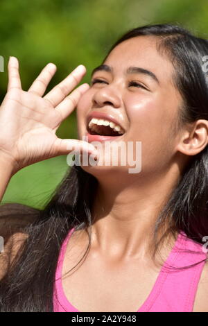 An A Pretty Diverse Female Singing Stock Photo