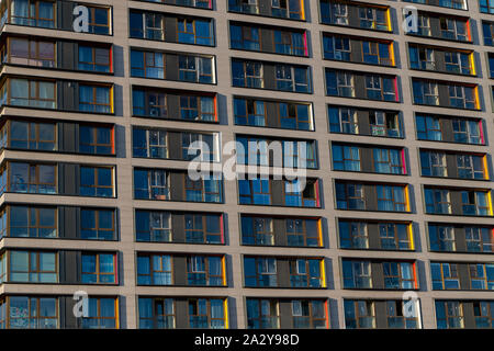 modern architecture the windows with a private balcon Stock Photo