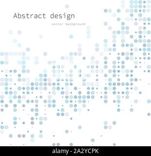 Blue Random Dots Background, Creative Design Templates. Vector illustration with empty space for your text. Stock Vector